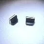 T.E.G. schuifknop 12x10mm zwart met streep