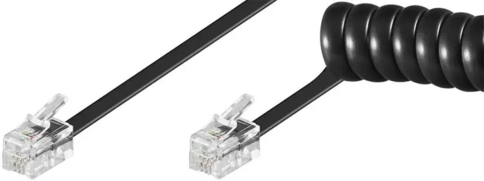 Microconnect RJ10 telefoonkabel 7m zwart M/M