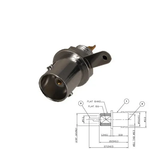 T.E.G. BNC chassisdeel 50 ohm coax connector