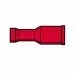 T.E.G. fast-on stekker rond 4mm rood 100 stuks