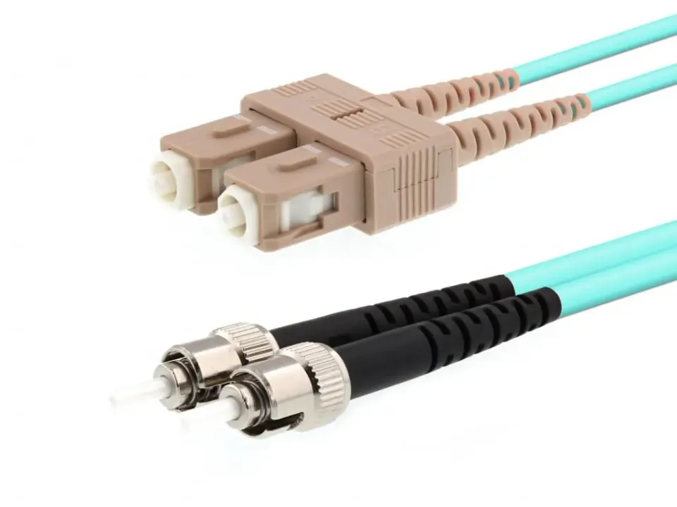 Microconnect ST-SC glasvezelkabel OM3 0,5m aqua