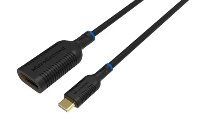 MicroConnect USB-C naar DisplayPort adapter 0,2m zwart 4K