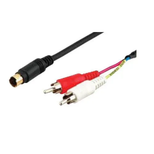 T.E.G. S-VHS cinch kabel 2m verguld