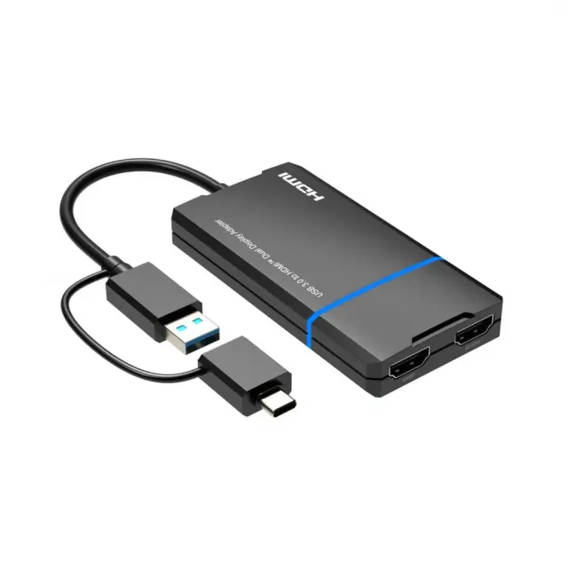 Microconnect USB naar HDMI splitter 2x HDMI 4K
