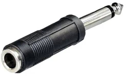 T.E.G. 6,3mm jack adapter mono male stereo female