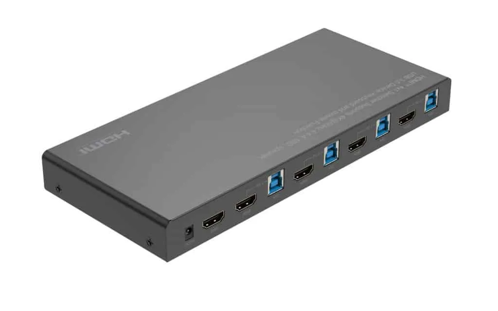 Microconnect HDMI KVM switch 4x1 4K 60Hz USB 3.0