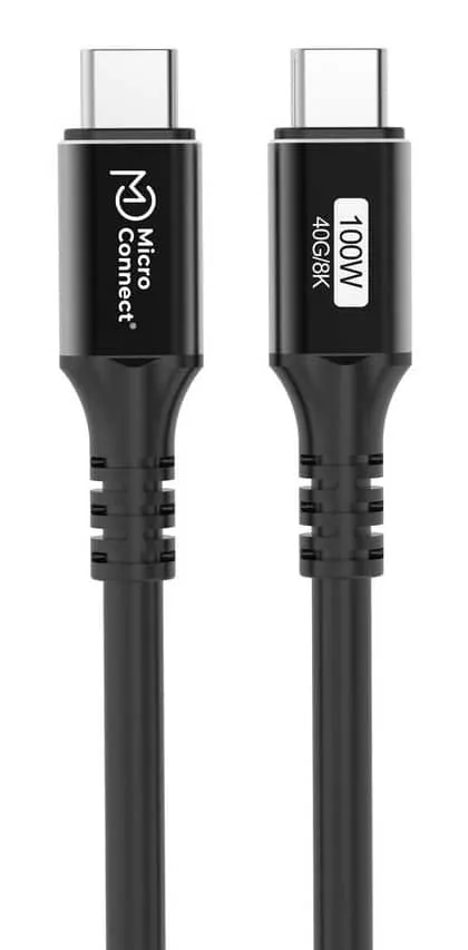 MicroConnect Premium USB4 USB-C kabel 1m 100W 40Gbps