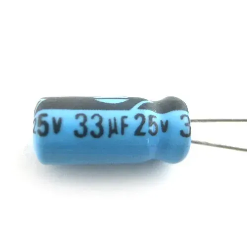 T.E.G. Elco Radiaal 33uF 25V condensator staand