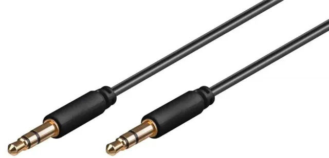 Microconnect minijack aux kabel 3m stereo 3,5mm slim