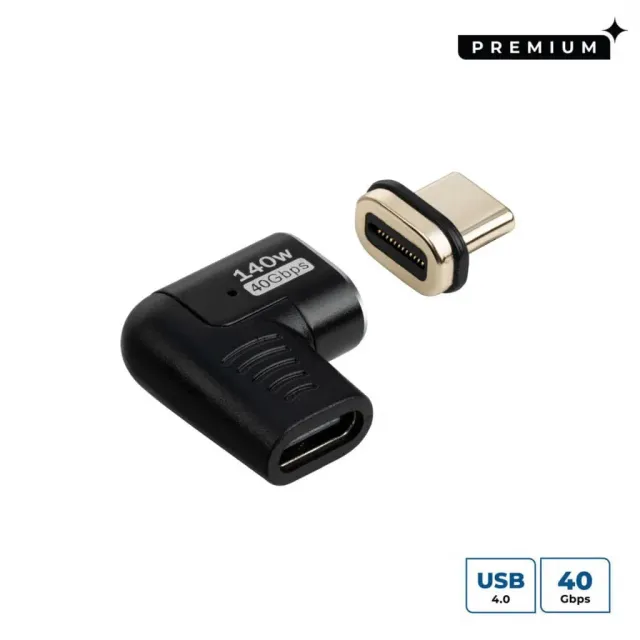 Microconnect Premium USB4 adapter 90° magnetisch