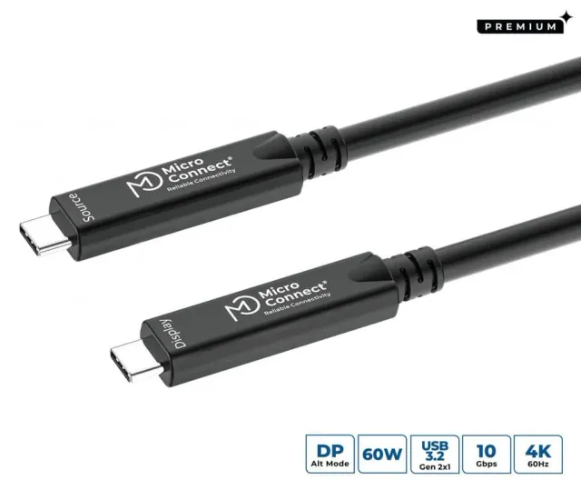 Microconnect Premium USB-C 3.2 kabel 7,5m 10Gbps