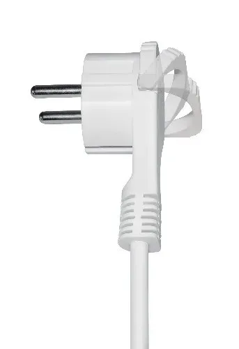 T.E.G. Haakse Schuko CEE 7/7 naar C13 kabel 5m wit