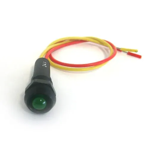 T.E.G. controlelamp LED groen 24V 8mm zwart