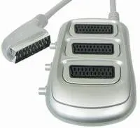 T.E.G. Scart Verdeler 0,4m Male naar 2x Female