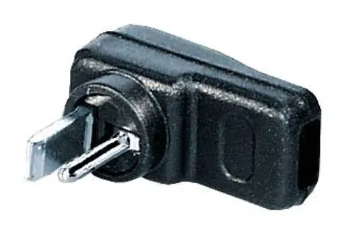T.E.G. DIN 41529 luidsprekerstekker male haaks zwart