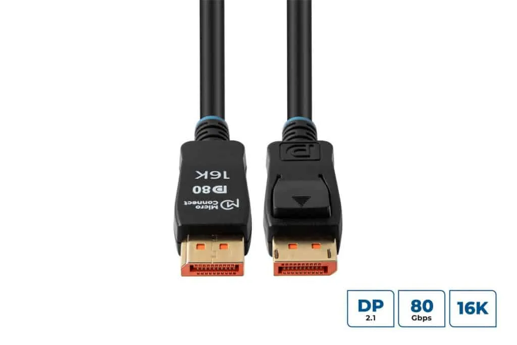 Microconnect DisplayPort 2.1 kabel 16K 2m zwart