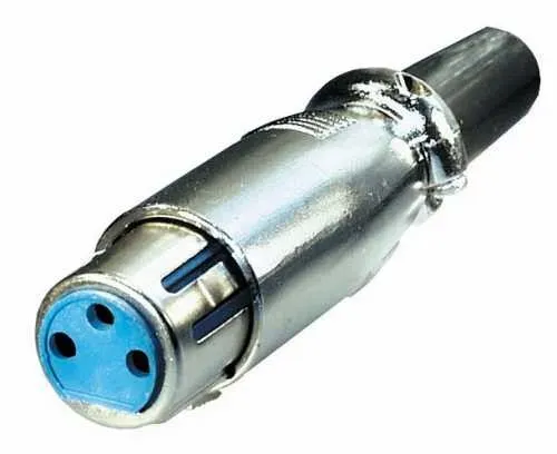 T.E.G. Cannon XLR connector 3-polig female zilver