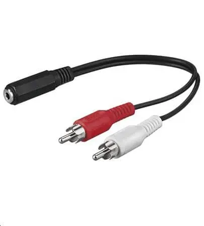 Microconnect audiokabel 3,5mm female naar RCA male 0,2m