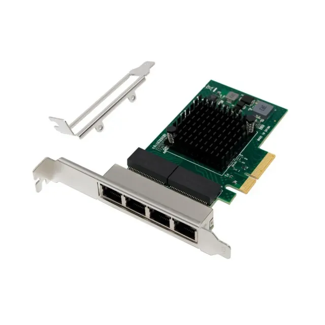 Microconnect BCM5719 PCIe x4 netwerkkaart quad RJ45