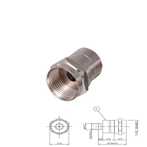 T.E.G. F crimp plug male voor RG59 kabel