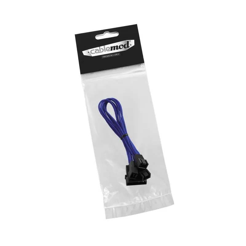 CableMod ModFlex Molex naar 3x Fan adapter 60cm blauw 12V
