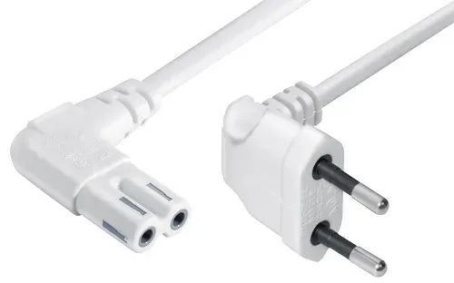 T.E.G. netsnoer eurostekker naar IEC C7 haaks 2 m