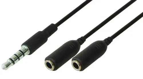 T.E.G. iPhone audio verloopkabel 0,2 m 3,5mm zwart