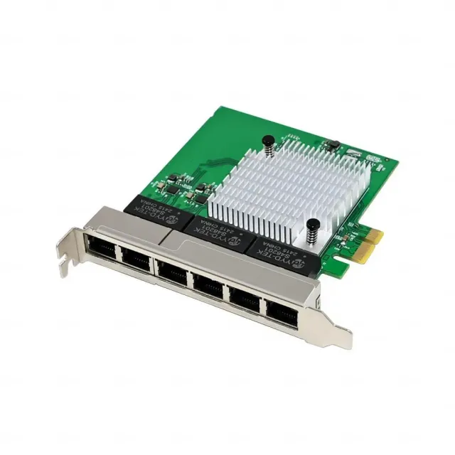 Microconnect RTL8111H netwerkkaart PCIe 6x RJ45 1G