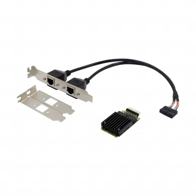 Microconnect 82583-D MiniPCIe netwerkkaart Dual 1G RJ45