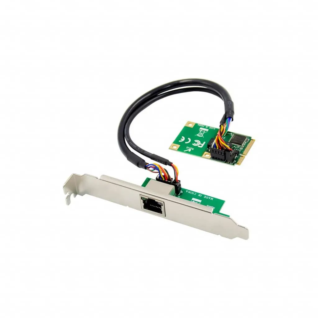 Microconnect MiniPCIe netwerkkaart 82574 1x Gigabit RJ45