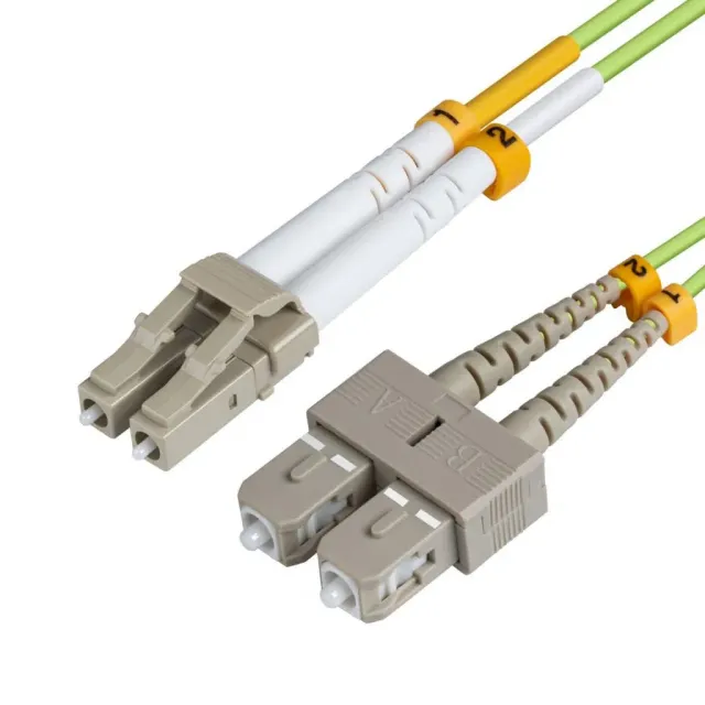 Microconnect OM5 glasvezelkabel LC-SC 20m duplex limoengroen