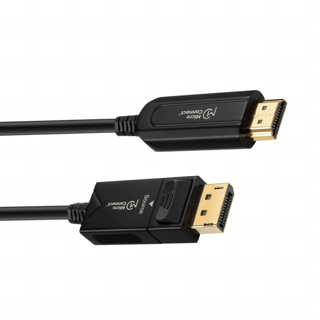 Microconnect Premium DisplayPort naar HDMI kabel 10m glasvezel