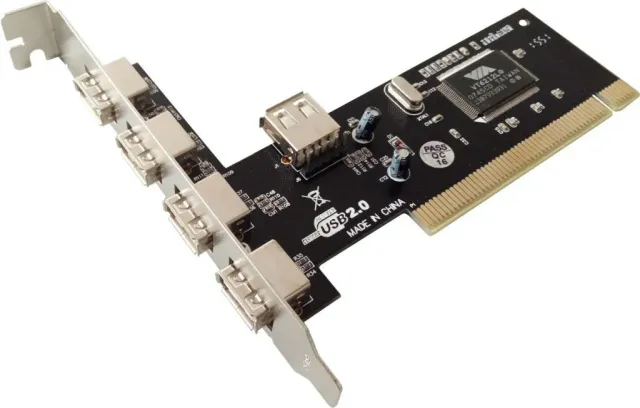 Microconnect NEC720101 PCI USB 2.0 kaart 4+1 poorten