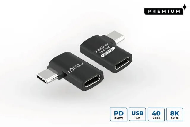 Microconnect Premium USB-C Adapter Haaks 240W 40Gbps 8K