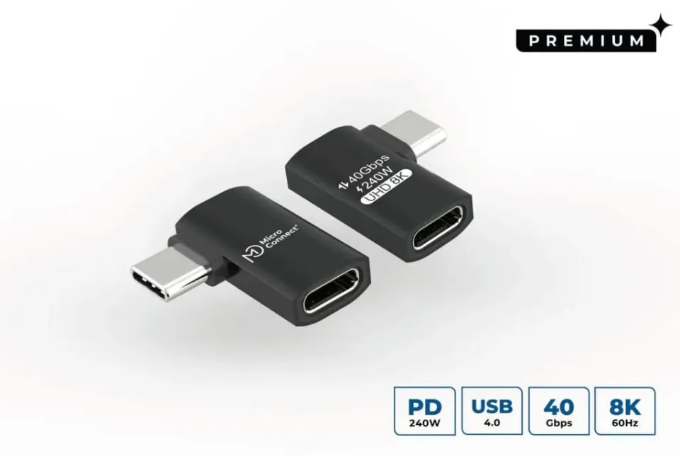 Microconnect Premium USB-C Adapter Haaks 240W 40Gbps 8K