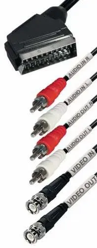 T.E.G. scart verloopkabel male naar BNC cinch