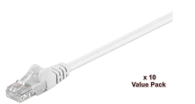 Microconnect CAT5e U/UTP netwerkkabel 3m wit 10 stuks