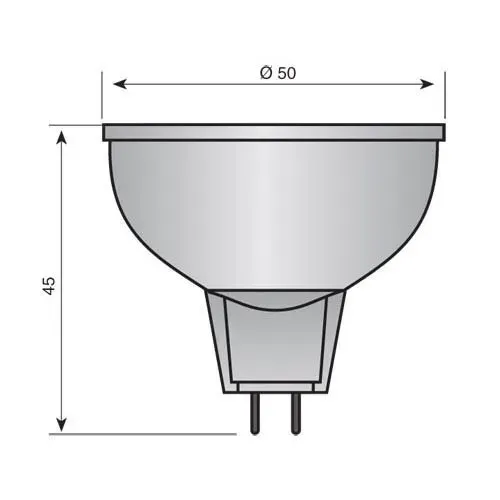 T.E.G. MR16 LED lampje 12V 1.5W 18 LEDs wit