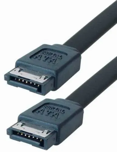 T.E.G. SATA 150 kabel extern 1m female-female zwart