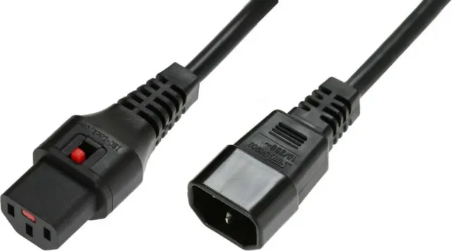 Microconnect PC1021 Stroomkabel C13-C14 2m Zwart