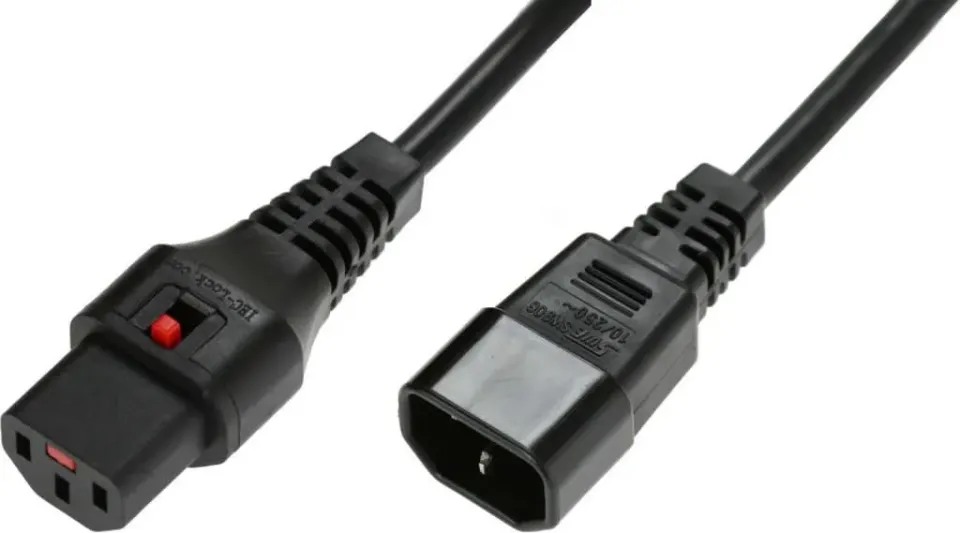 Microconnect PC1021 Stroomkabel C13-C14 2m Zwart