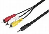 T.E.G. 3,5mm naar 3x cinch verloopkabel 3m male
