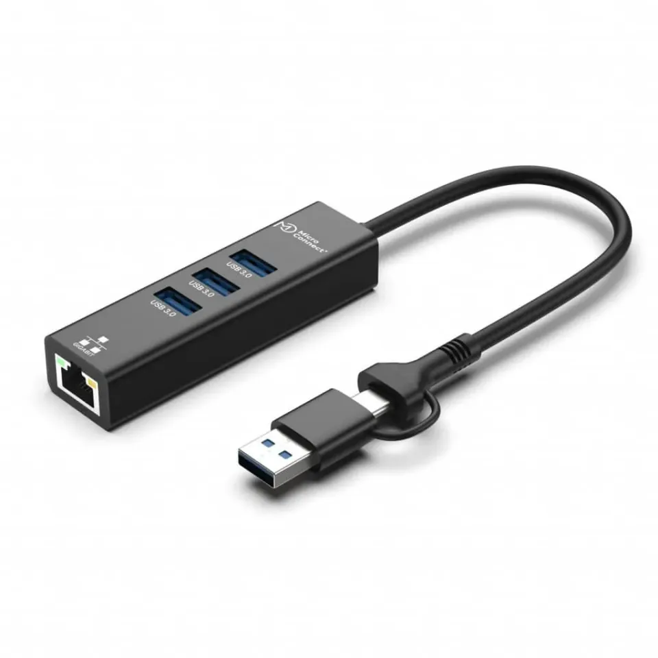 Microconnect Premium USB 3.2 Gen 1 hub 4-poorts ethernet