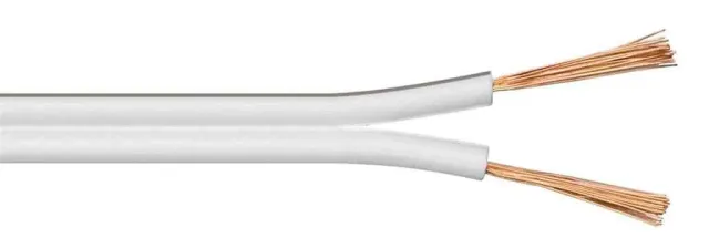 Microconnect luidsprekerkabel 2x2,5mm² 50m wit