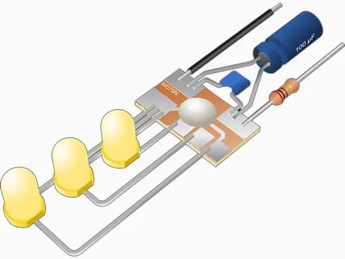 T.E.G. Knipperlicht Module LED 3-6V DC Looplicht