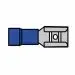 T.E.G. Fast-On 6.4x0.8mm female stekker blauw 100 stuks