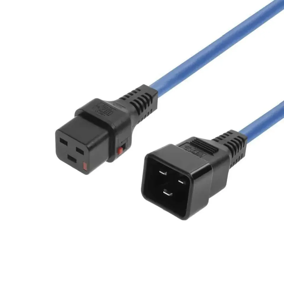Microconnect PC1357 stroomkabel C19-C20 1m blauw IEC Lock