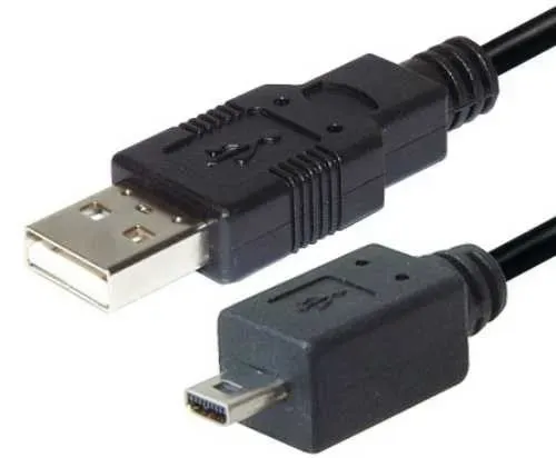 T.E.G. USB 2.0 A naar mini-USB kabel 1,8 m zwart