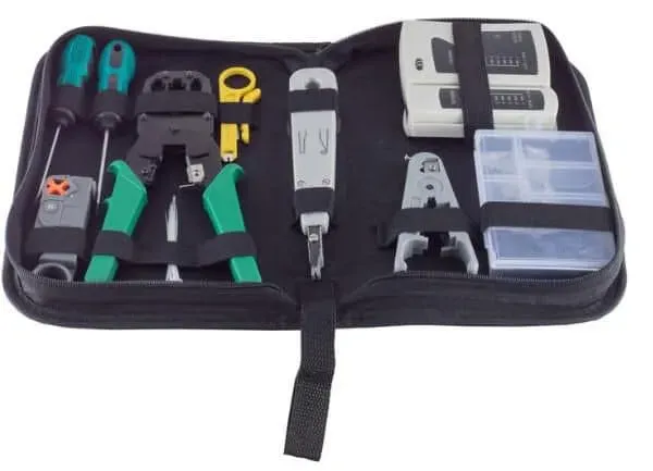 Microconnect netwerktesterset 10-delig met tas RJ45
