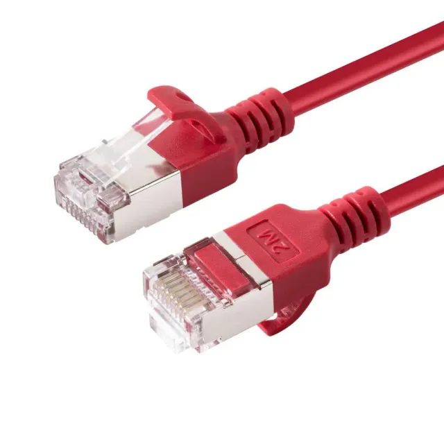 Microconnect CAT6A U-FTP Slim netwerkkabel 0,25 m rood LSZH